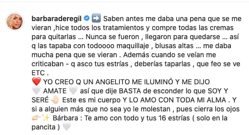 Bárbara de Regil sobre sus estrías.