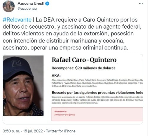 ¿Rafael Caro Quintero fue detenido en Guachochi? Esto es lo que sabemos