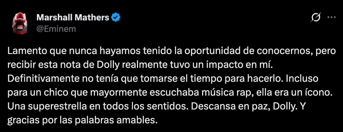 Eminen despide a Dolly Parton