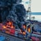 Incendio en Turquía: Fuego arrasa con puerto tras terremoto