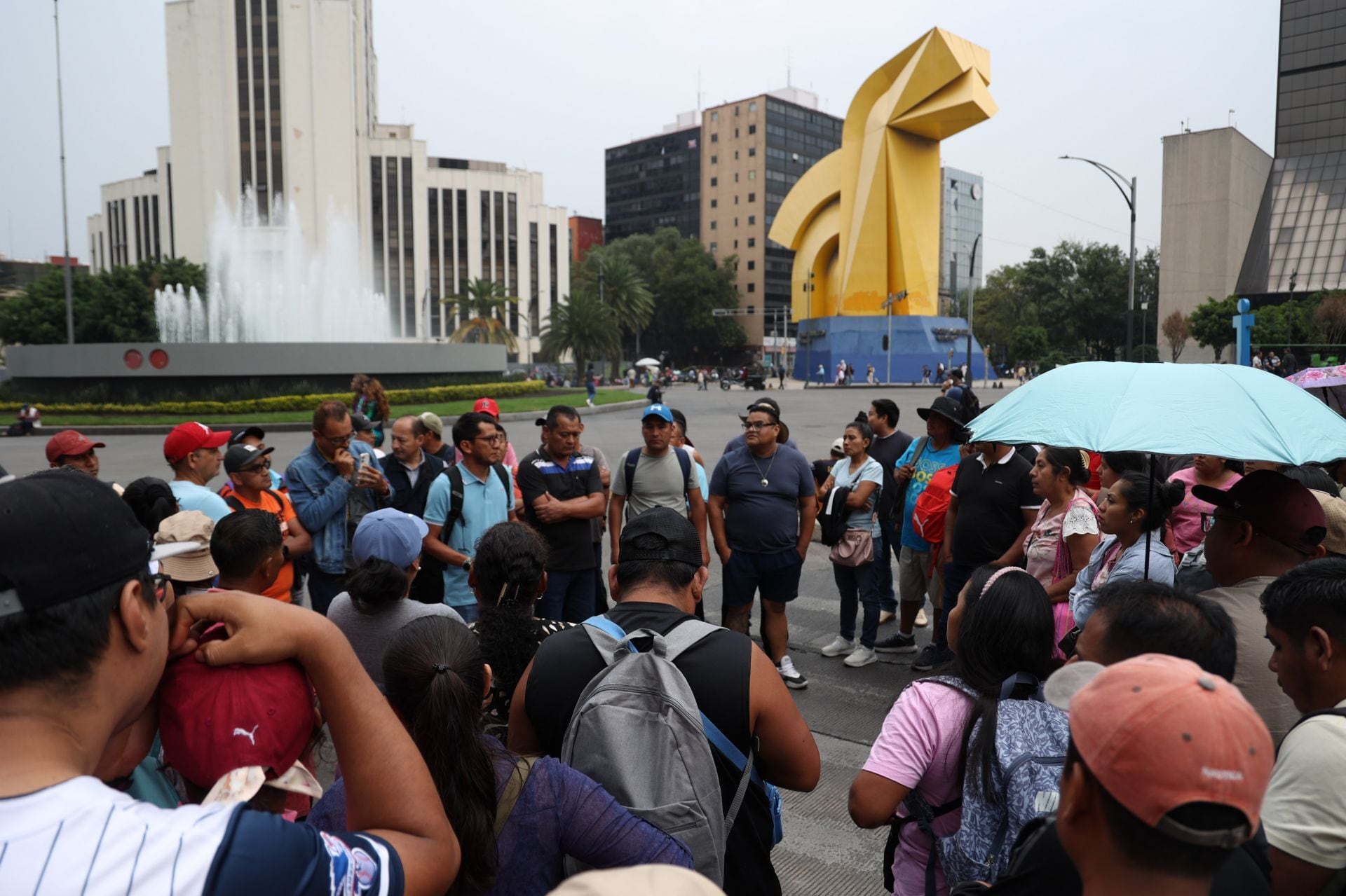 Bloqueo de la CNTE en Paseo de la Reforma