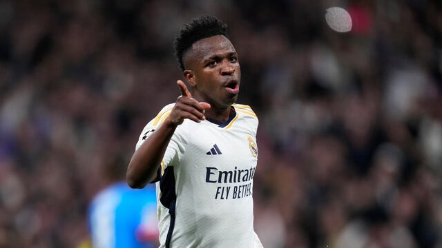 Vinicius, en un duelo de la Champions League.