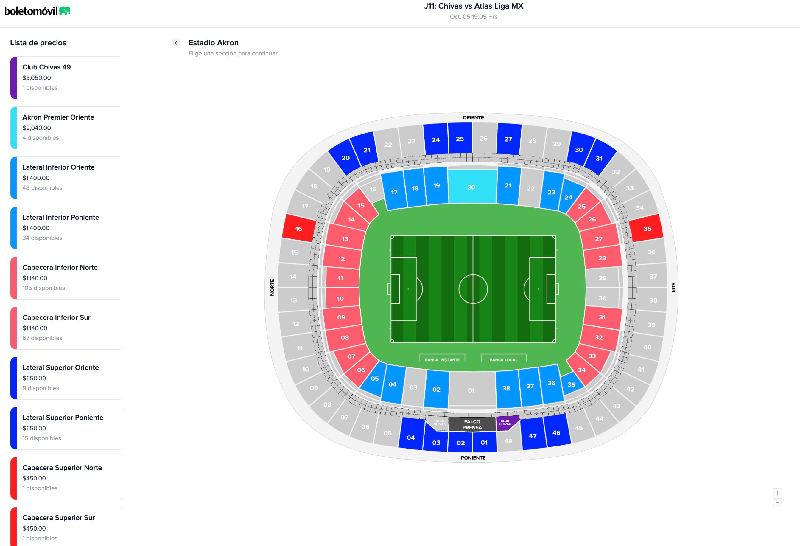 Precio de los boletos para el Clásico Tapatío.