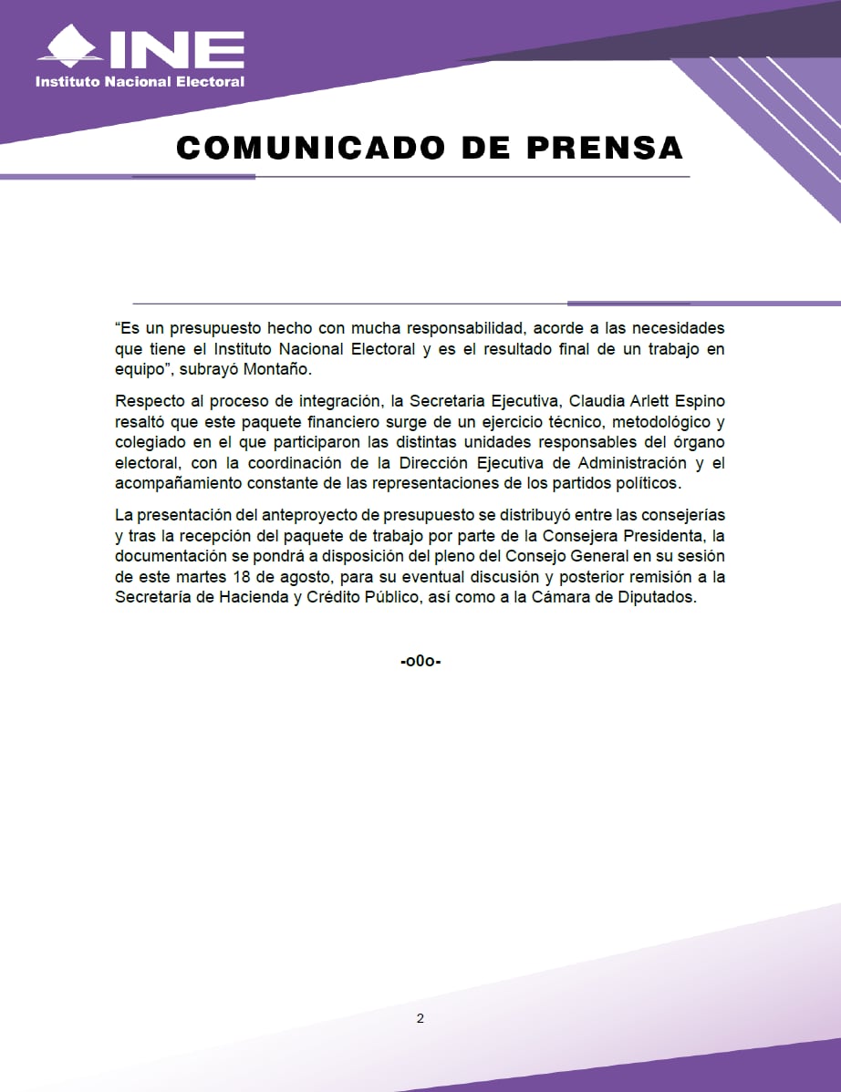 INE avala en comisiones más de 10 mil mdp para partidos políticos en 2027