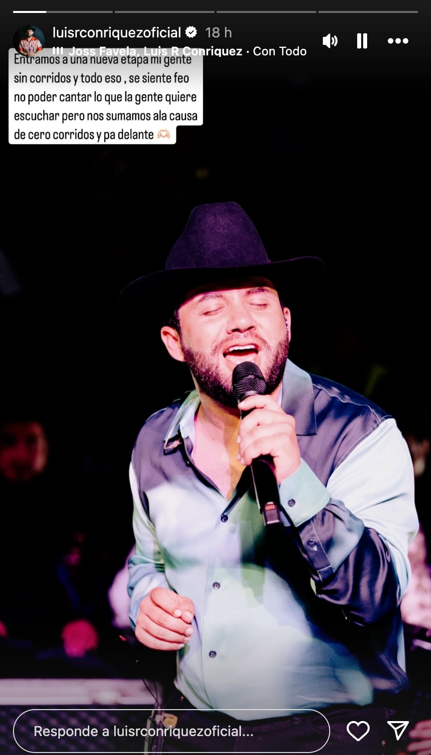 Luis R Conriquez se retira de los corridos