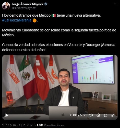 Movimiento Ciudadano sobre Elecciones Veracruz 2025.