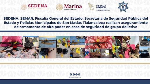 Operativo en San Matías Tlalancaleca, Puebla