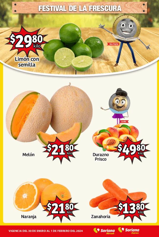 Folleto de Soriana Mercado válido el 31 de enero y 1 de enero de 2024