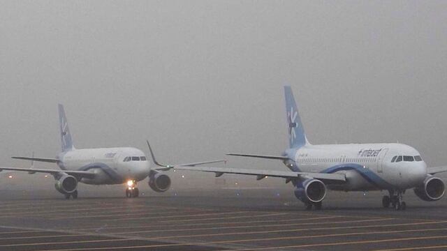 Banco de niebla en el AICM