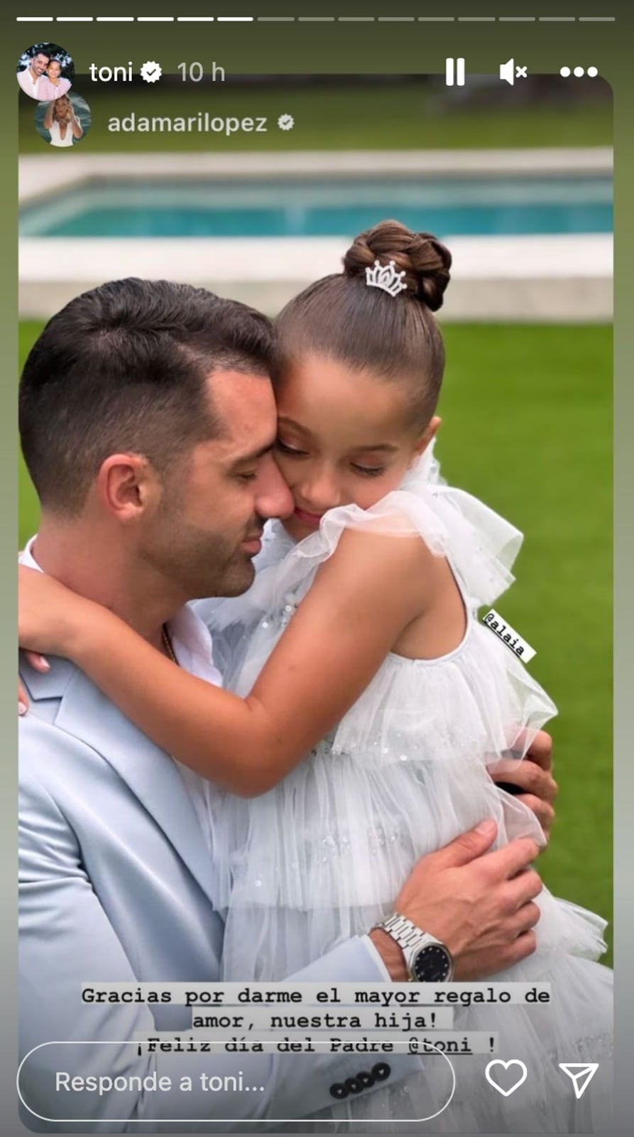 Adamari López felicita a Toni Costa por el Día del Padre