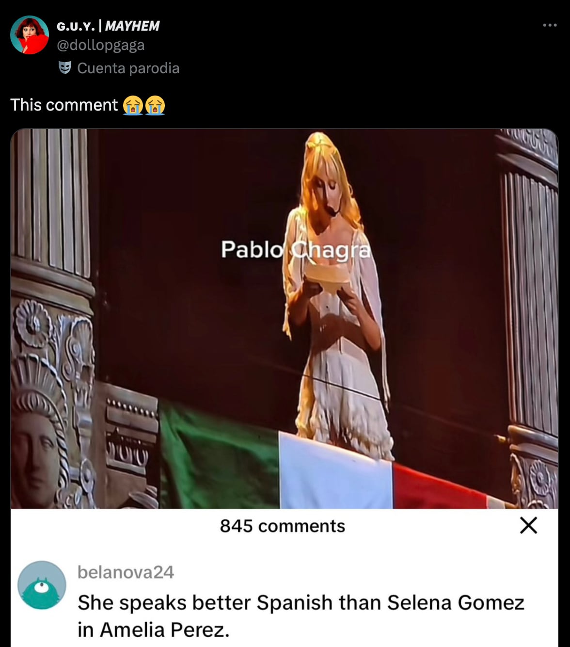 Lady Gaga es comparada con el español de Selena Gomez