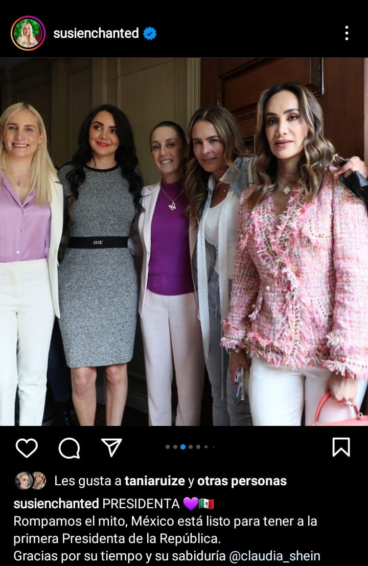 Susana Cueto, Claudia Sheinbaum y otras mujeres