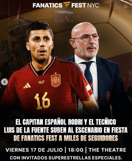 Rodri y Luis de la Fuente serán parte del Fan Fest de Nueva York