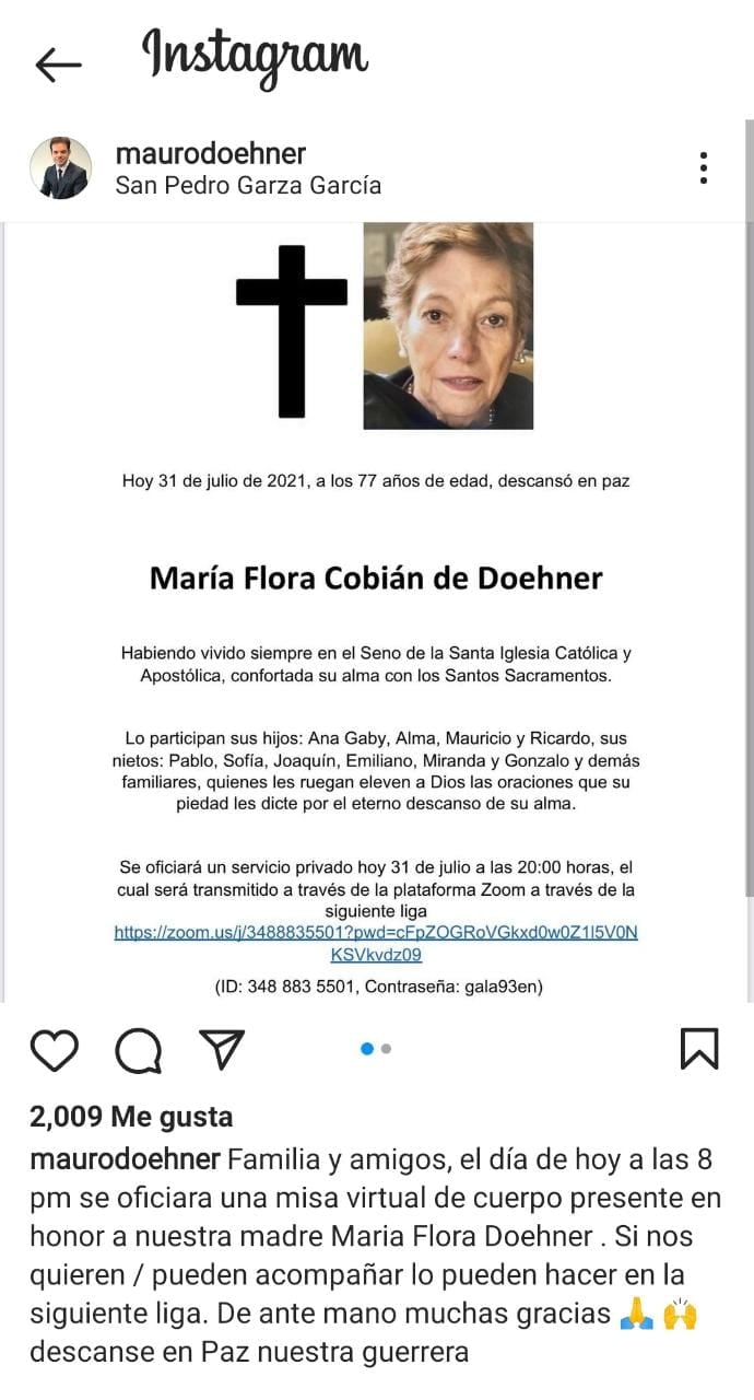 Publicación de Instagram