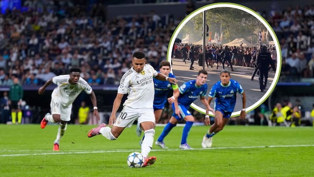 La brutal pelea campal entre fans del Real Madrid y Olympique de Marsella previo al duelo de Champions League