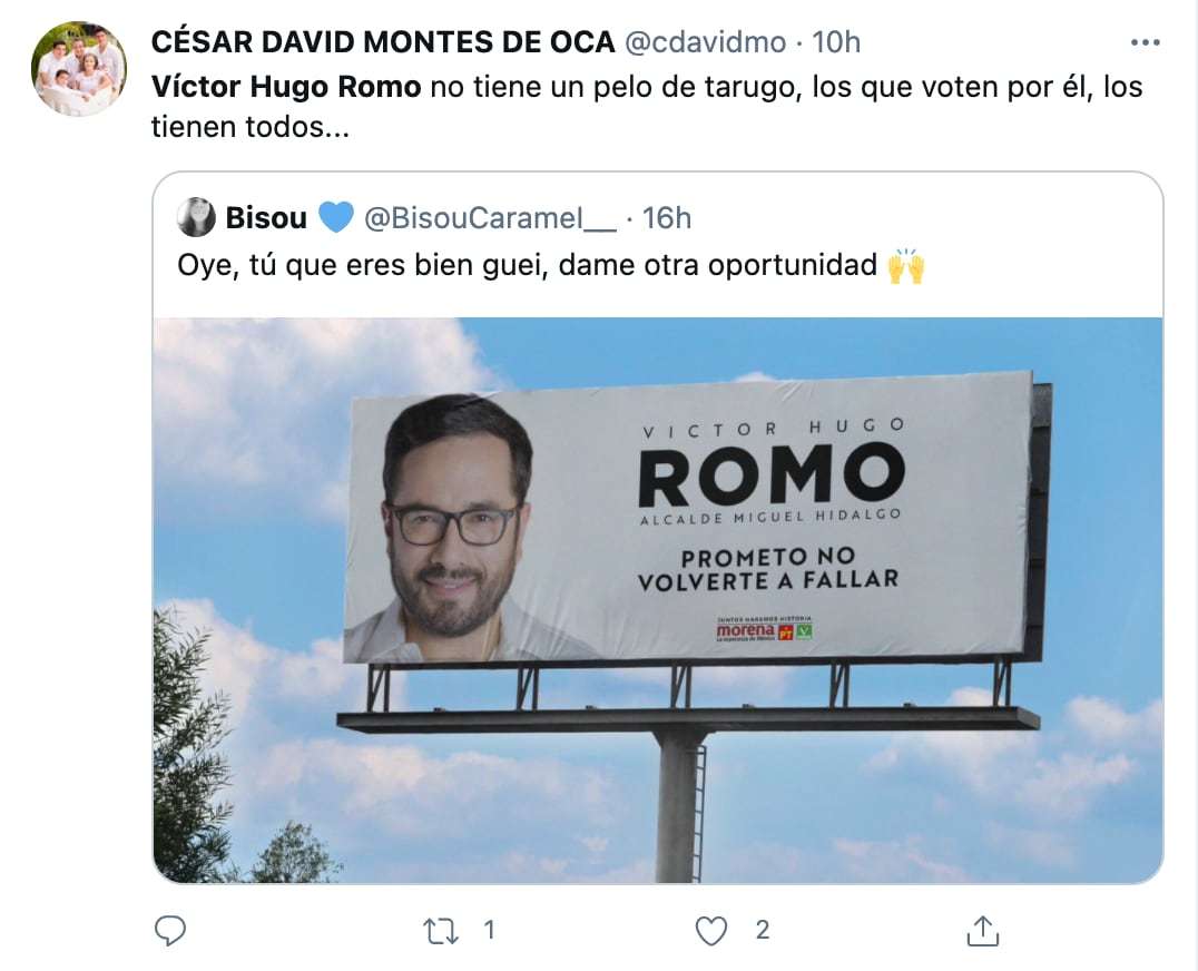 Supuesta propaganda de Víctor Hugo Romo