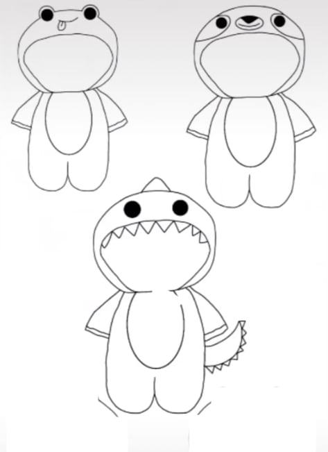 Plantilla del patito de papel