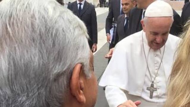 El presidente López Obrador y el papa Francisco