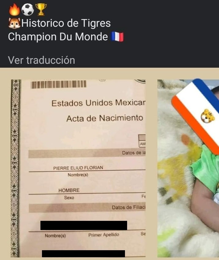 Nombran a niño como "Pierre Eliud Florian"