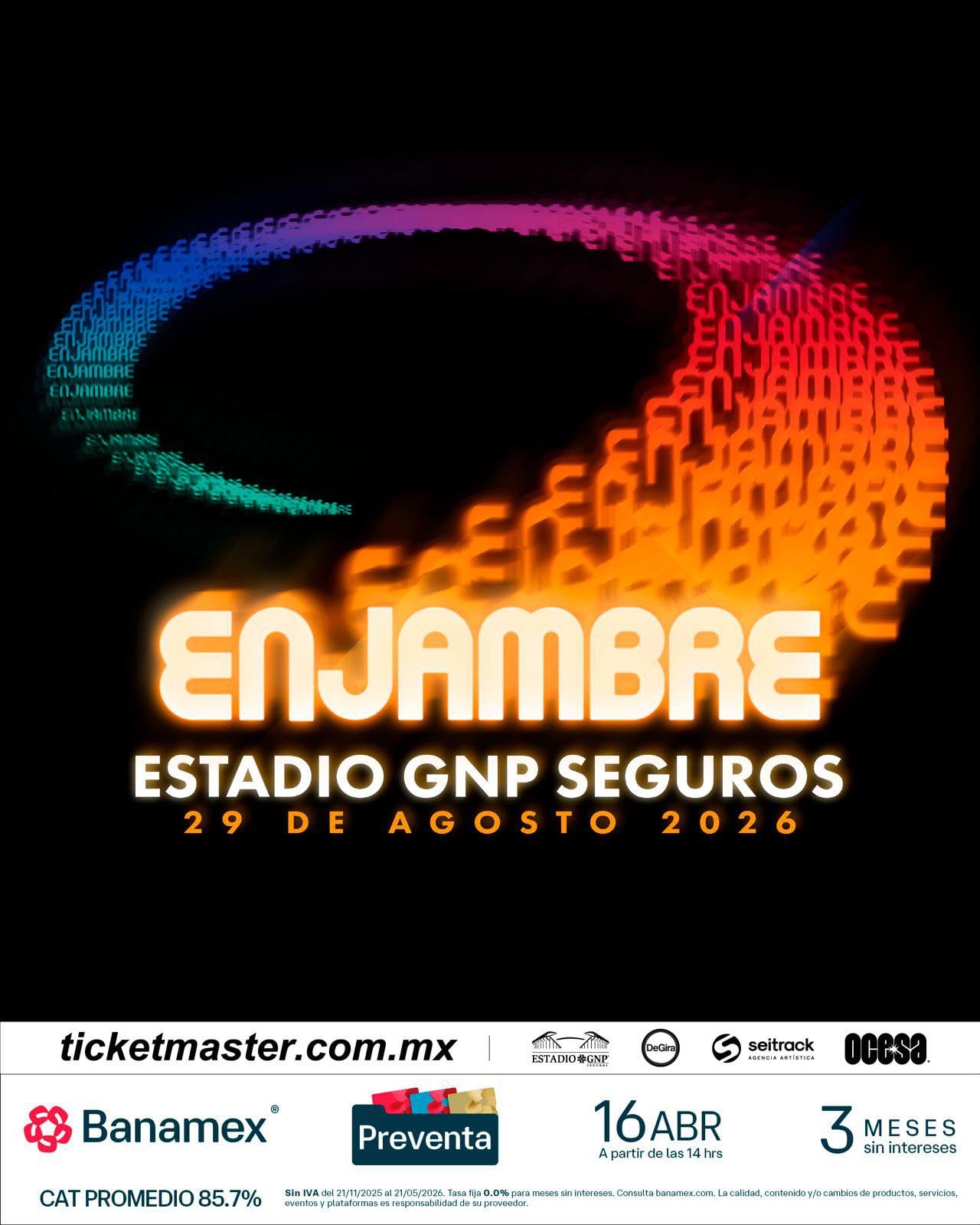 Enjambre en Estadio GNP Seguros