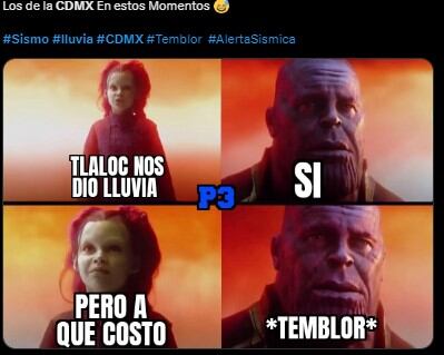 Memes sismo y lluvia en CDMX