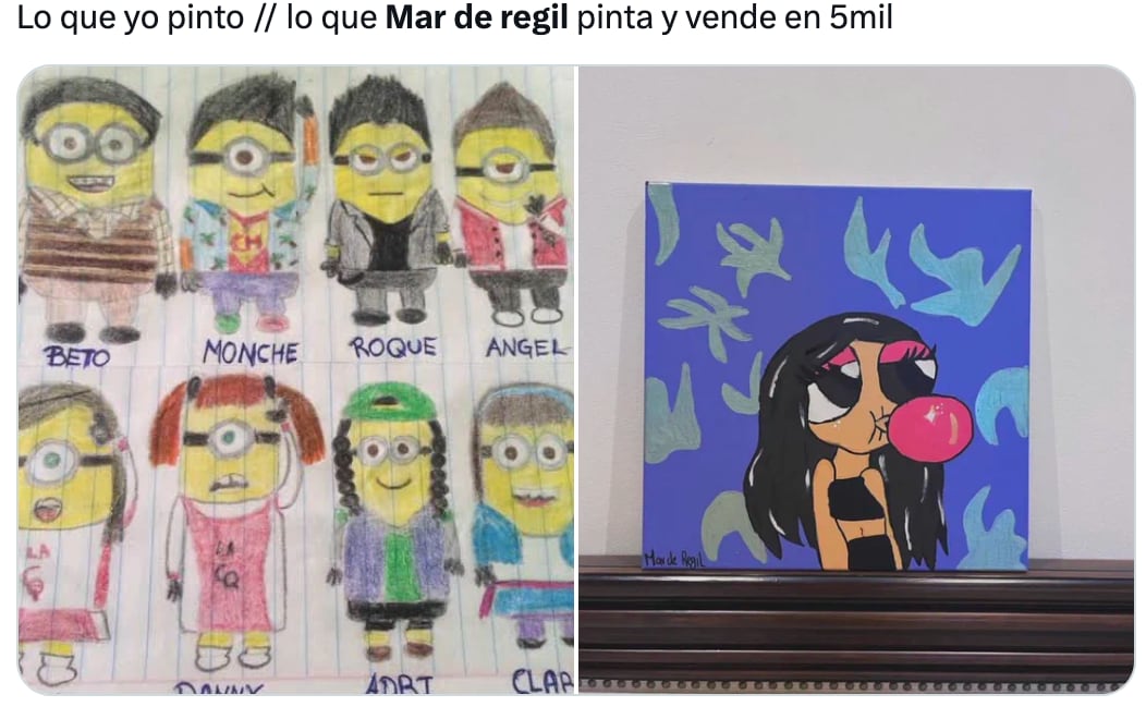 Pinturas de Mar de Regil protagonizan memes en redes sociales