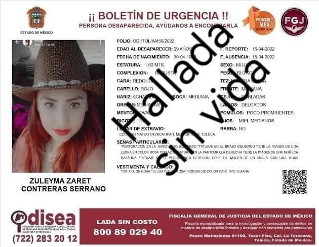 Ficha de búsqueda de Zuleyma Zaret