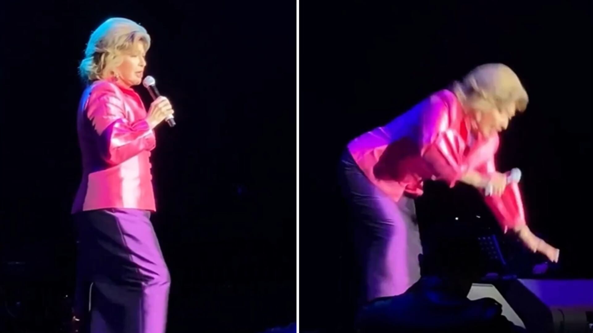 Angélica María se cae en el Auditorio Nacional