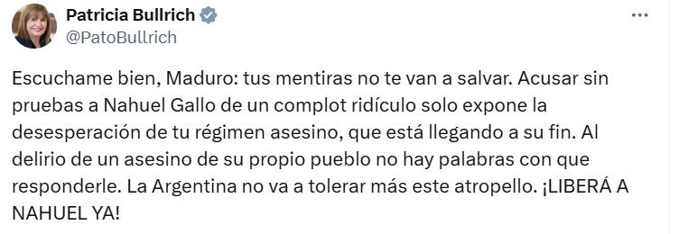Argentina responde a acusaciones de Nicolás Maduro
