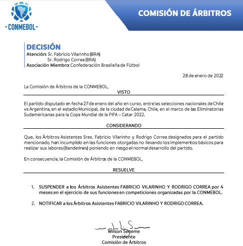 Conmebol comunicado (Foto: Conmebol)