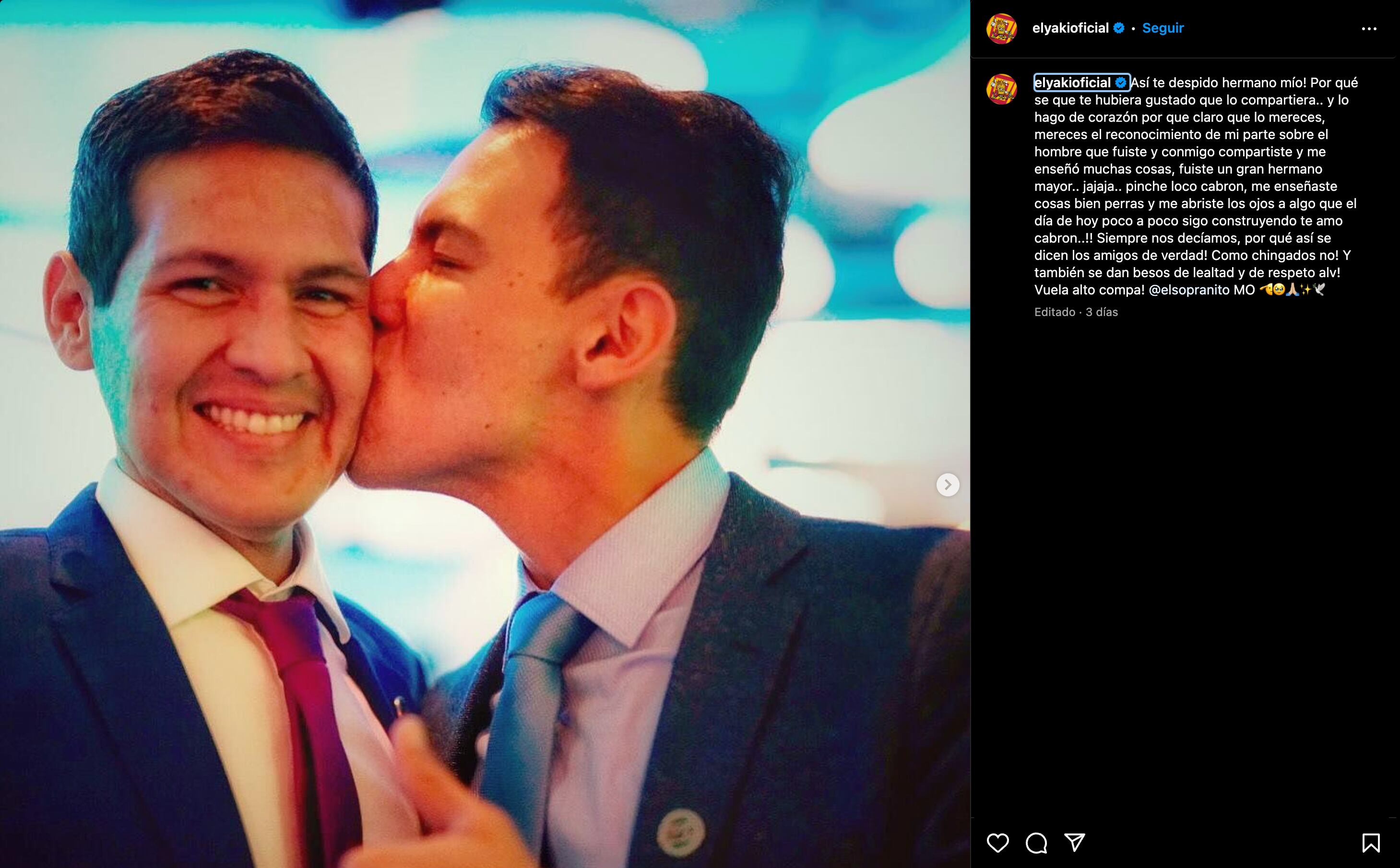 El Yaki se despide el Mario Olvera, a quien veía como un hermano mayor