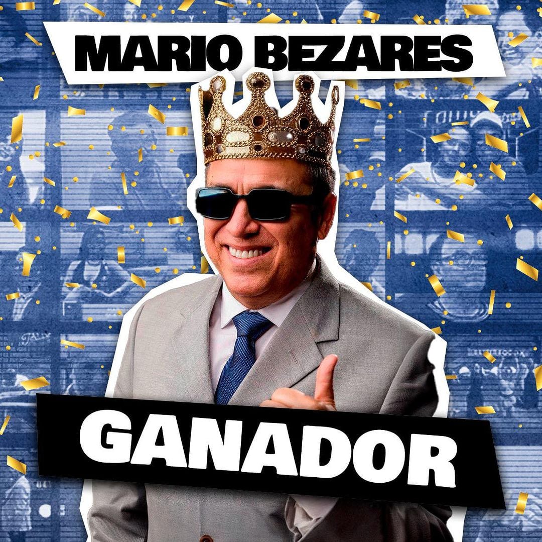 Mario Bezares celebra haber ganado La Casa de los Famosos 2024.