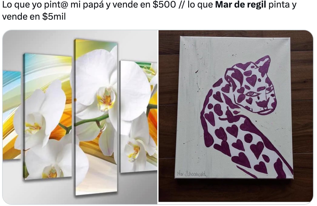 Pinturas de Mar de Regil protagonizan memes en redes sociales