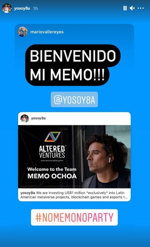 Memo Ochoa hace inversión en videojuegos