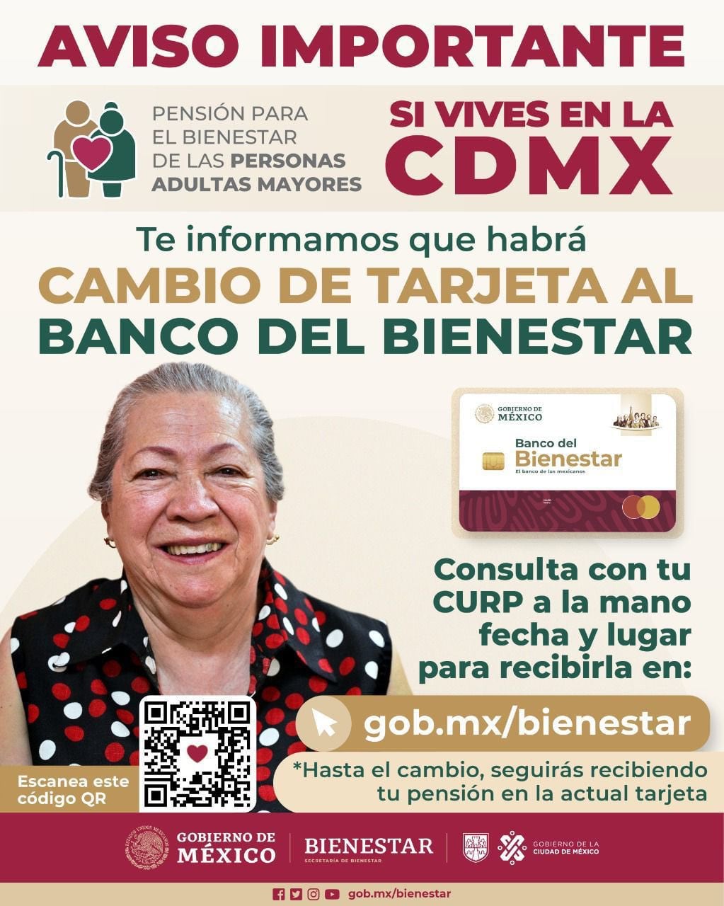 Cómo hacer el cambio paso a paso para seguir recibiendo la pensión de la Tarjeta del Banco de Bienestar