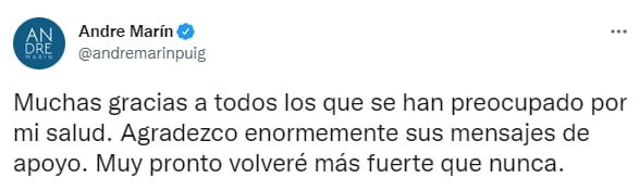 Mensaje de André Marín