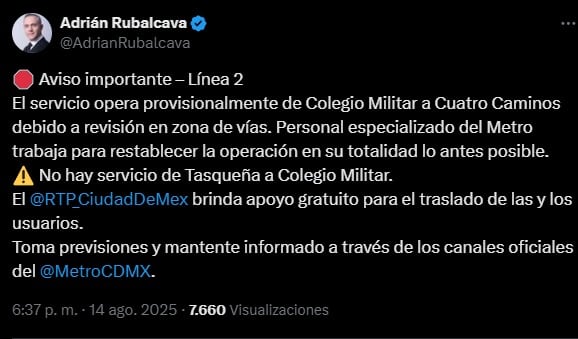 Línea 2 del Metro CDMX: desalojan a pasajeros en Pino Suárez y Zócalo y caminan sobre las vías