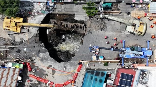 Socavón en Revolución duplica su tamaño