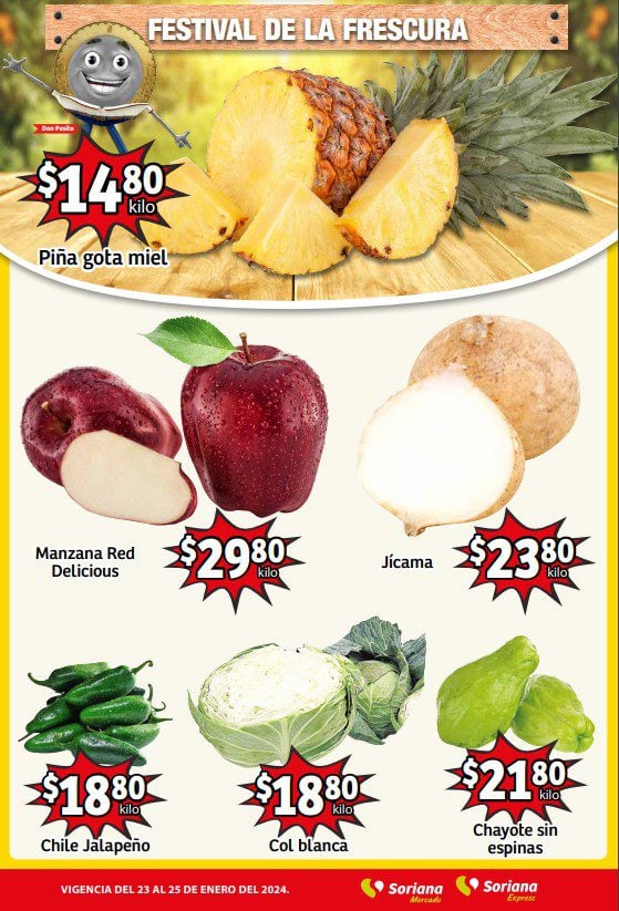 Estos son los mejores precios de Ofertas Soriana Mercado 24 y 25 de enero 2024