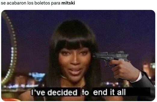 Los memes expresan la tristeza de los fans de Mitski al no alcanzar boletos para su concierto en México
