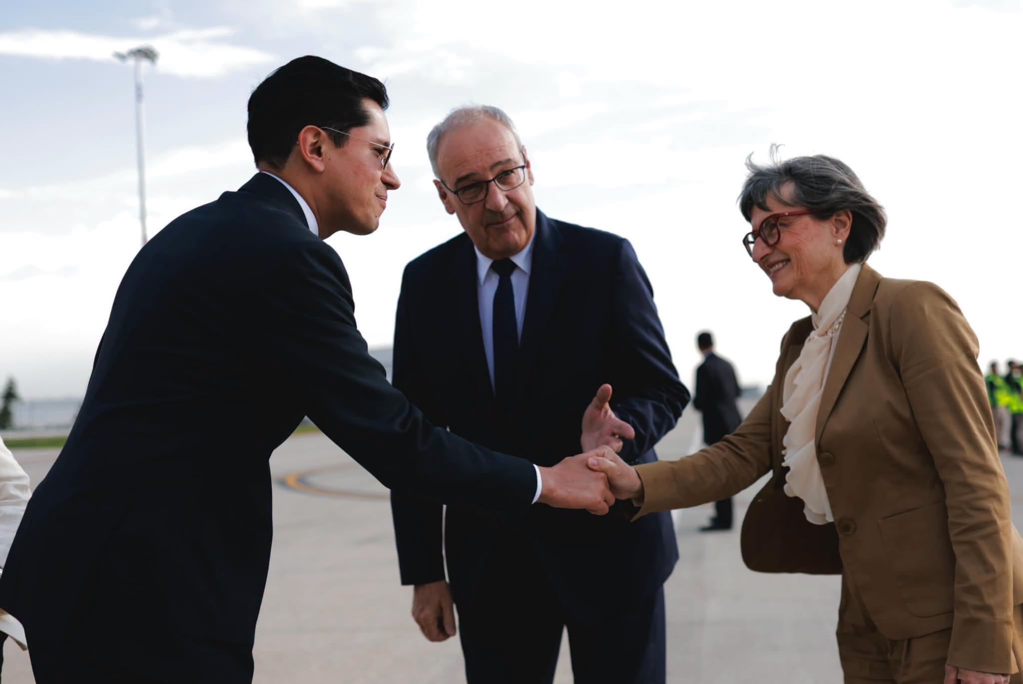 Guy Parmelin, presidente de Suiza, y su esposa, Caroline Merotto