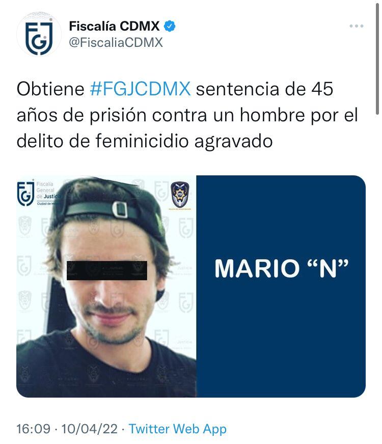 Fiscalía de CDMX sobre la sentencia contra Mario Sáenz