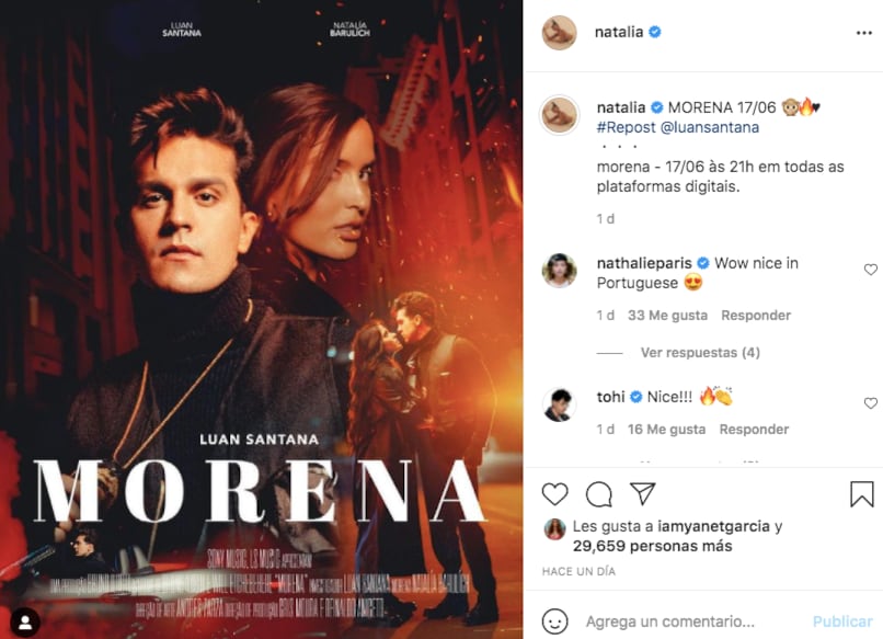 Natalia Barulich y Luan Santana