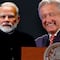 AMLO ya le pisa los talones a Narendra Modi, primer ministro de India, en encuesta de popularidad