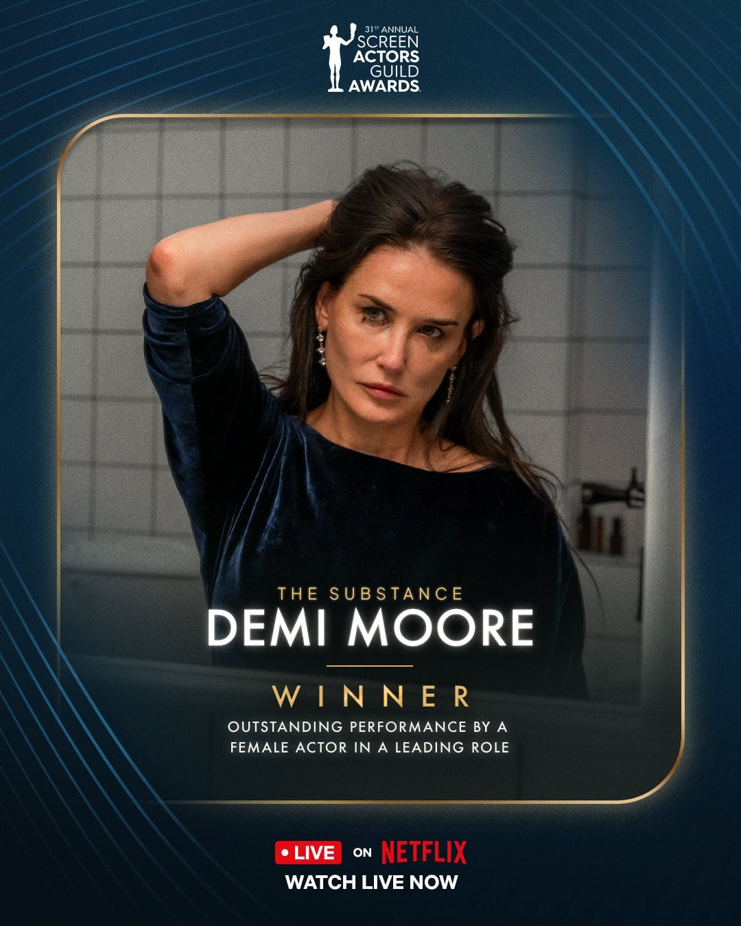 Demi Moore, ganadora SAG Awards 2025