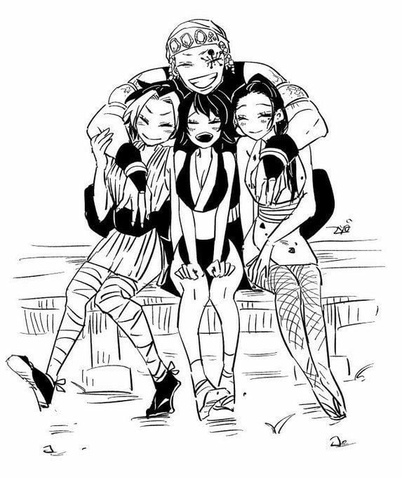 Fondo de Tengen Uzui y sus tres esposas de Demon Slayer: Kimetsu no Yaiba