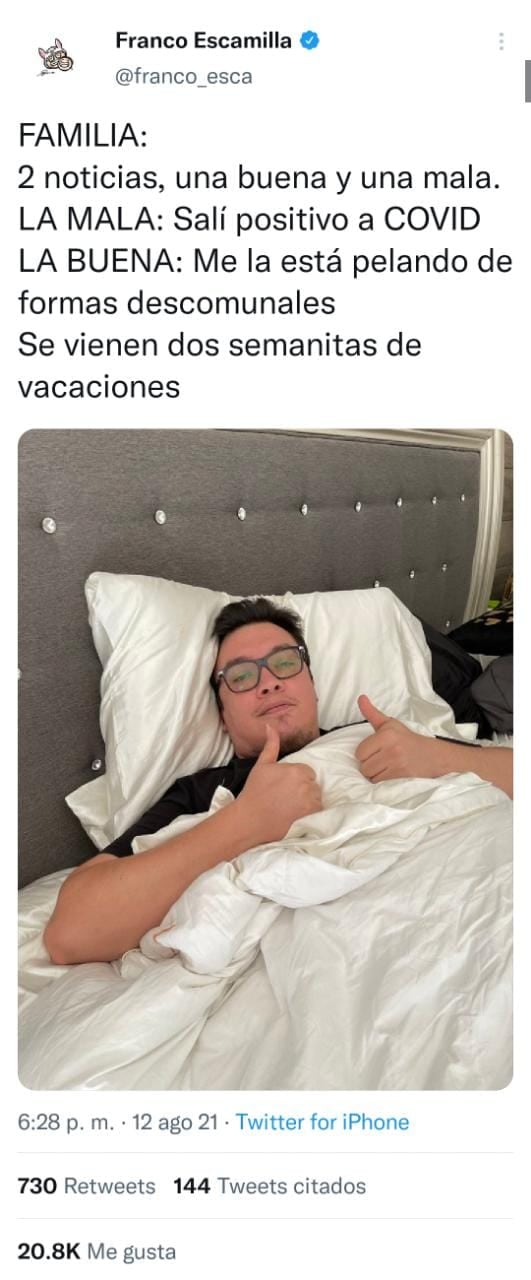 Publicación de Twitter