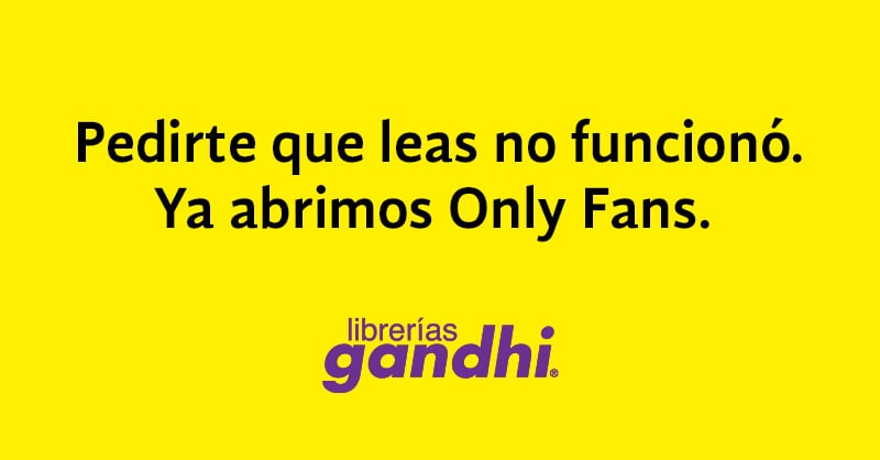 Publicidad de Librerías Gandhi