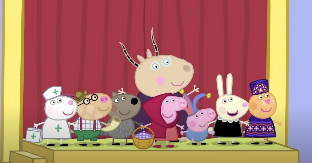 Peppa Pig es Caperucita Roja en una obra