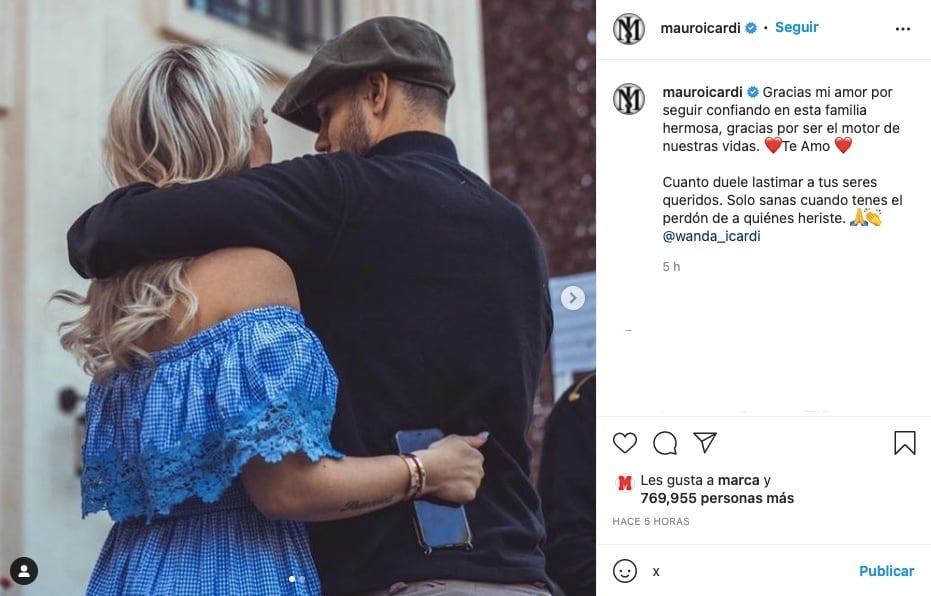 Mauro Icardi recibió el perdón de Wanda Nara